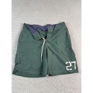 Polo Sport Ralph Lauren Shorts Mens Large Green Swim Boardshorts 27 Print Pocket